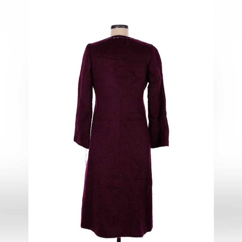 Rebecca Taylor Mohair Burgundy Women's Coat, Sz 8 - Picture 3 of 11